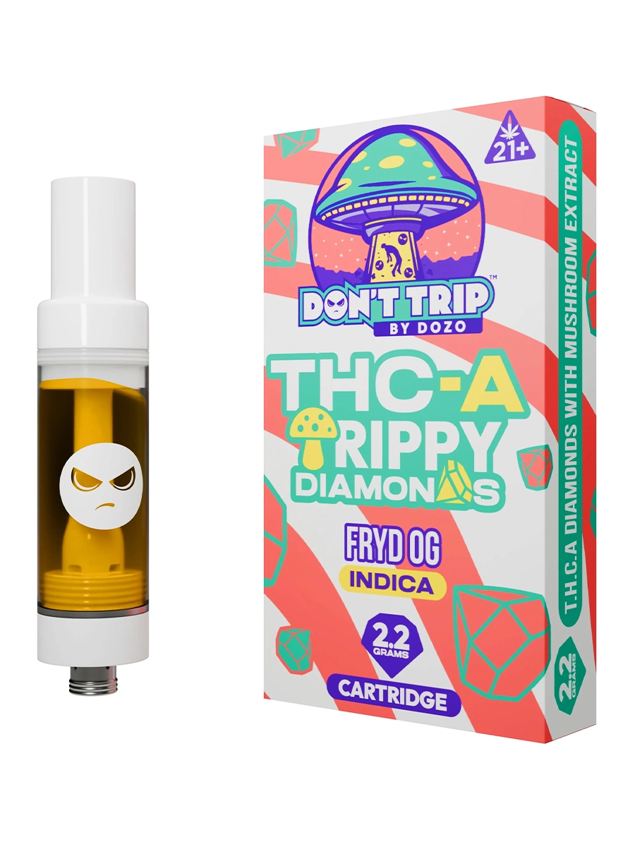 Fryd OG Don’t Trip by Dozo THC-A Trippy Diamonds Cartridge 2.2G 1 Fryd OG Don’t Trip by Dozo THC-A Trippy Diamonds Cartridge 2.2G