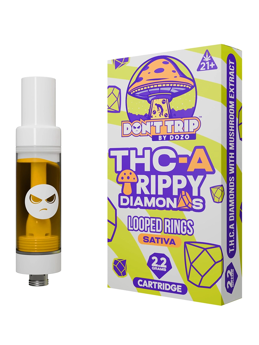 Looped Rings Don’t Trip by Dozo THC-A Trippy Diamonds Cartridge 2.2G 1 Looped Rings Don’t Trip by Dozo THC-A Trippy Diamonds Cartridge 2.2G