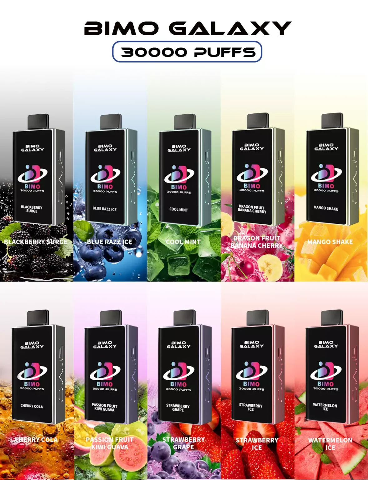 BIMO Galaxy 30000 Puffs – Blue Razz Ice 3 BIMO Galaxy 30000 Puffs – Blue Razz Ice - Image 3
