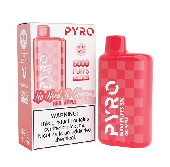 PYRO 6000 PuffS Red Apple 1 PYRO 6000 PuffS Red Apple