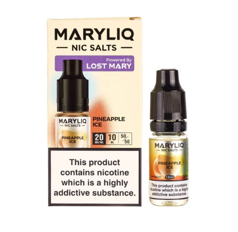 Pineapple Ice Nic Salt E-Liquid by Lost Mary Maryliq 1 Pineapple Ice Nic Salt E-Liquid by Lost Mary Maryliq
