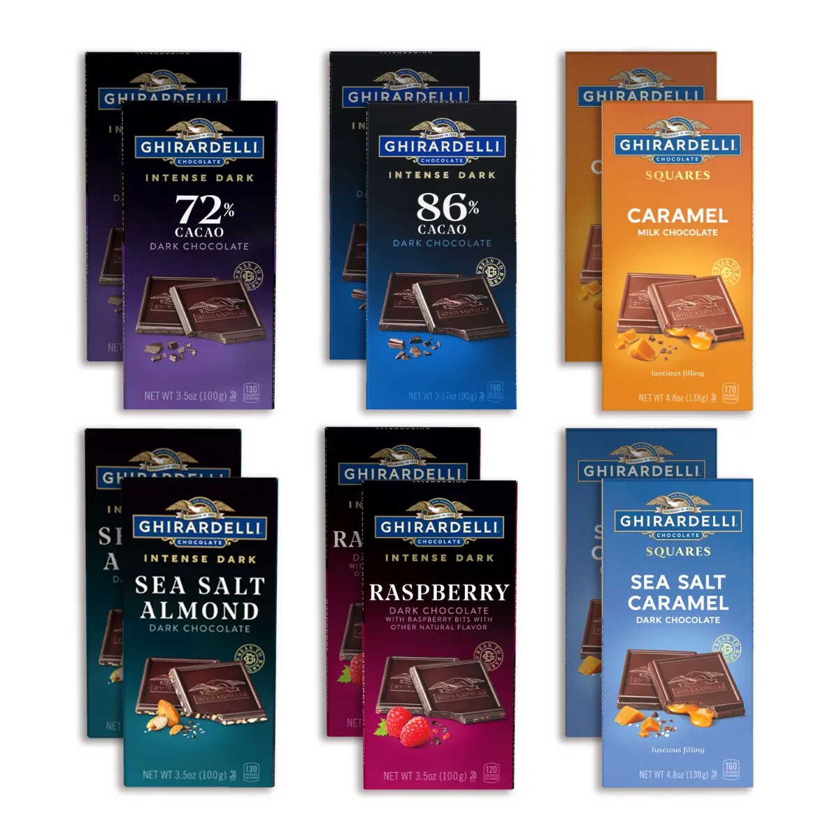 Ghirardelli Chocolate Bar Bundle (12 Bars) 1 Ghirardelli Chocolate Bar Bundle (12 Bars)