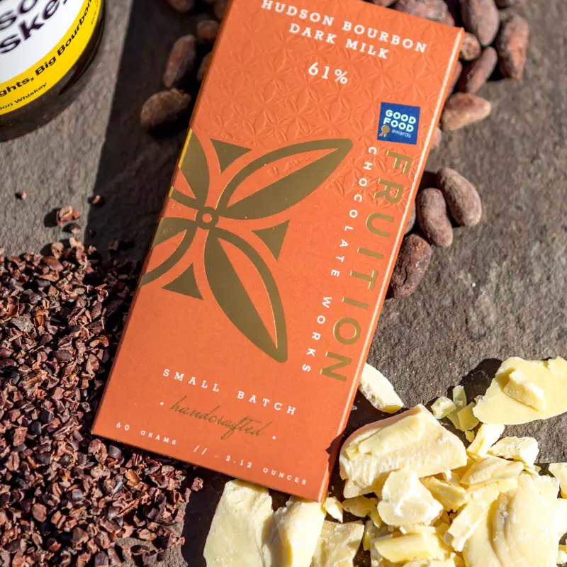Hudson Valley Bourbon Dark Milk 61% 1 Hudson Valley Bourbon Dark Milk 61%